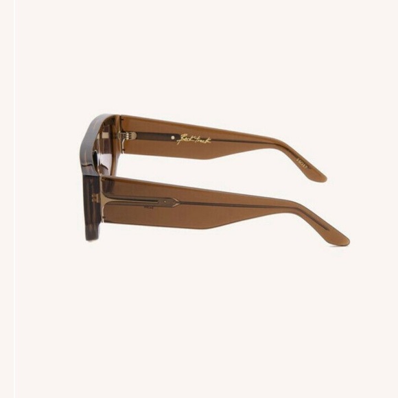 Brown Oversized Square Flat Top Dezi Sunglasses - Picture 2 of 7